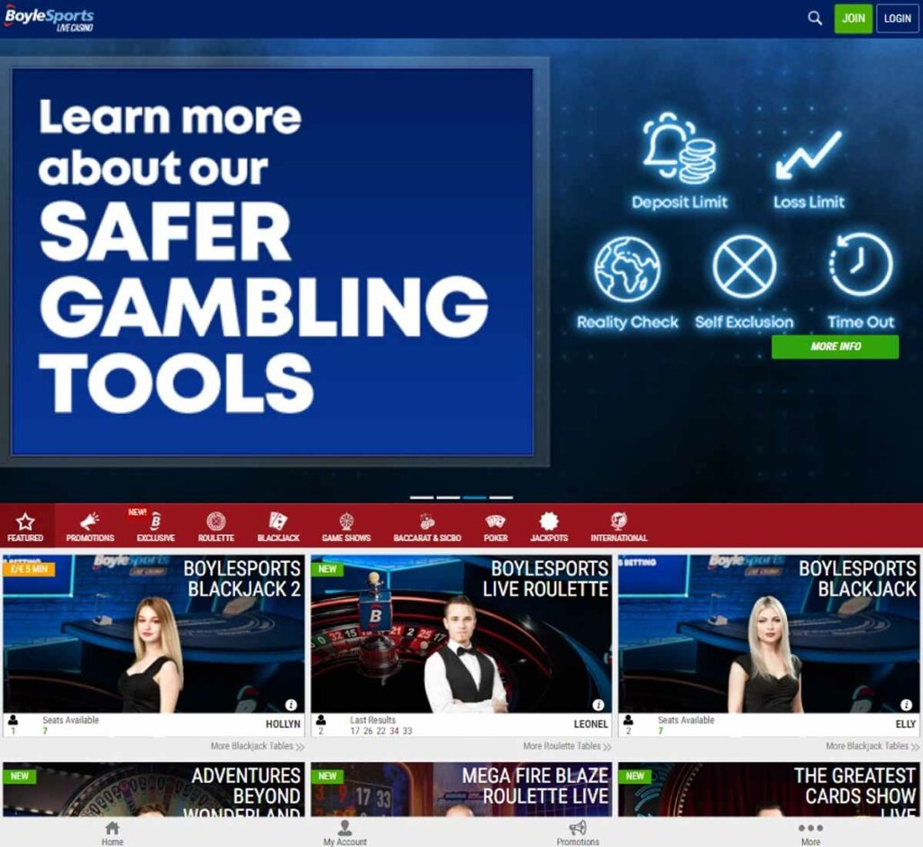 BoyleSports Casino desktop live casino screenshot displaying real-dealer tables including roulette, blackjack and baccarat with lobby navigation – tested BoyleSports Casino desktop live casino screenshot displaying real-dealer tables including roulette, blackjack and baccarat with lobby navigation – tested