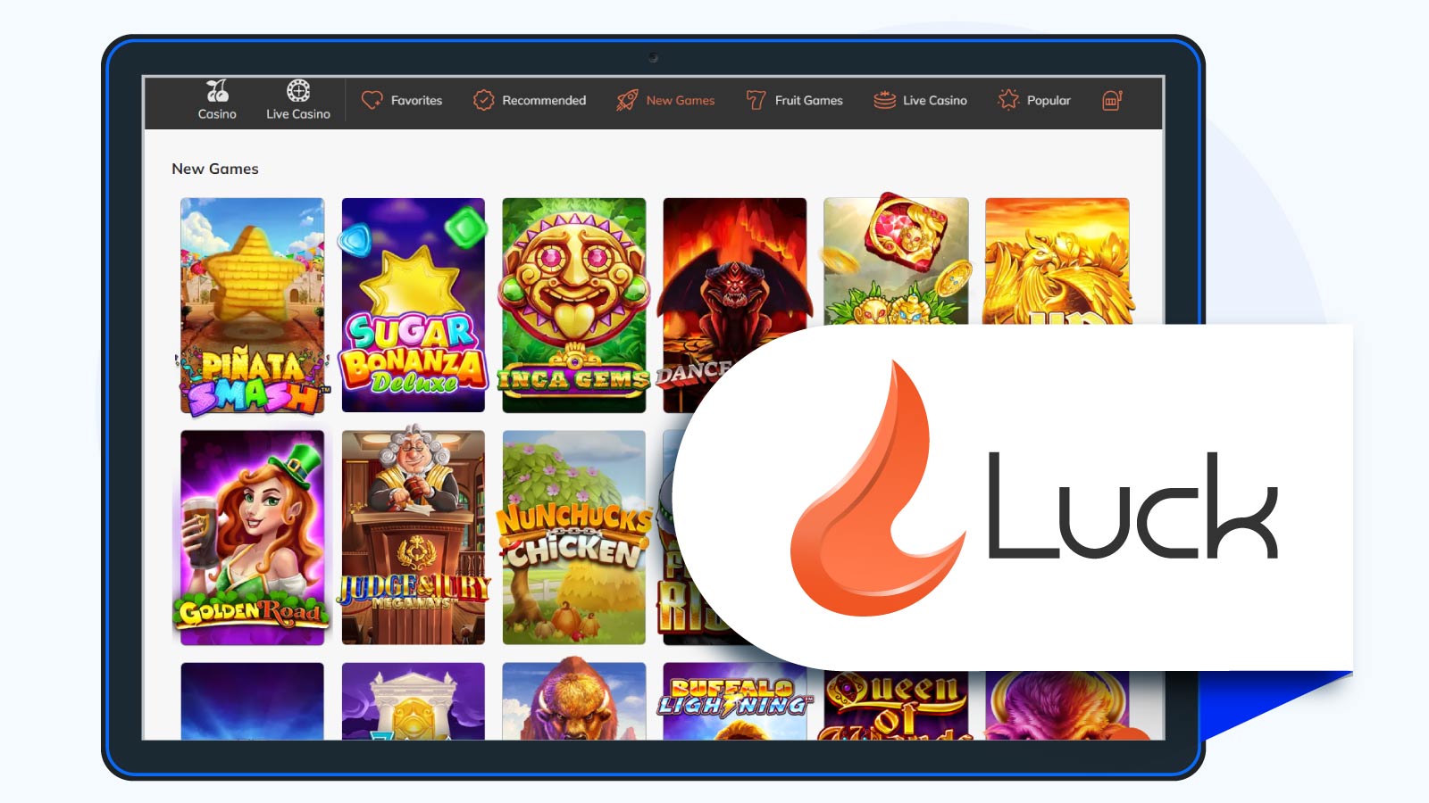 Luck.com - Best new slot site for mobile devices
