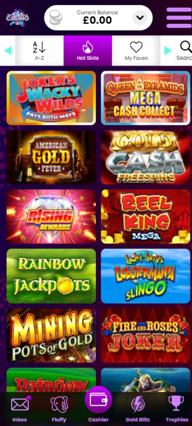 Pay by Mobile Casino mobile slots screenshot showing featured games, categories and navigation on smartphone screen – tested