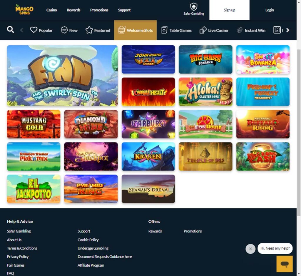 Mango Spins Casino desktop interface screenshot showing slots variety with featured titles, categories and game providers – tested Mango Spins Casino desktop interface screenshot showing slots variety with featured titles, categories and game providers – tested