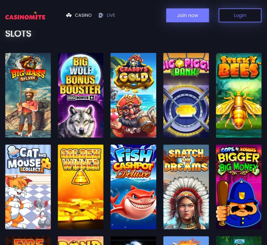 Casinomite-casino-slots-variety-review