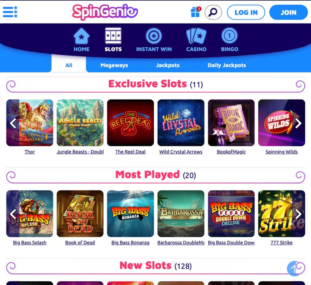 SpinGenie-casino-slots-variety-review