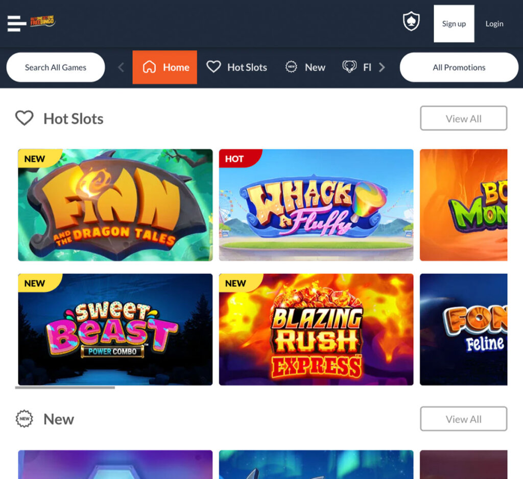 Borgof Bingo Casino desktop interface screenshot showing slots variety with featured titles, categories and game providers – tested