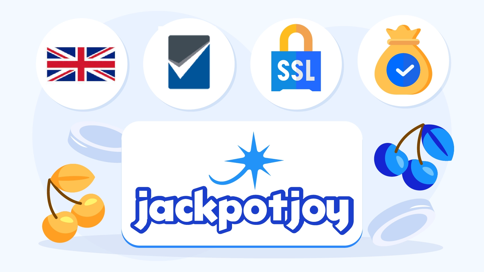 Security infographic showing UKGC license 39600, eCOGRA certification, 256-bit SSL encryption, and segregated player funds protection